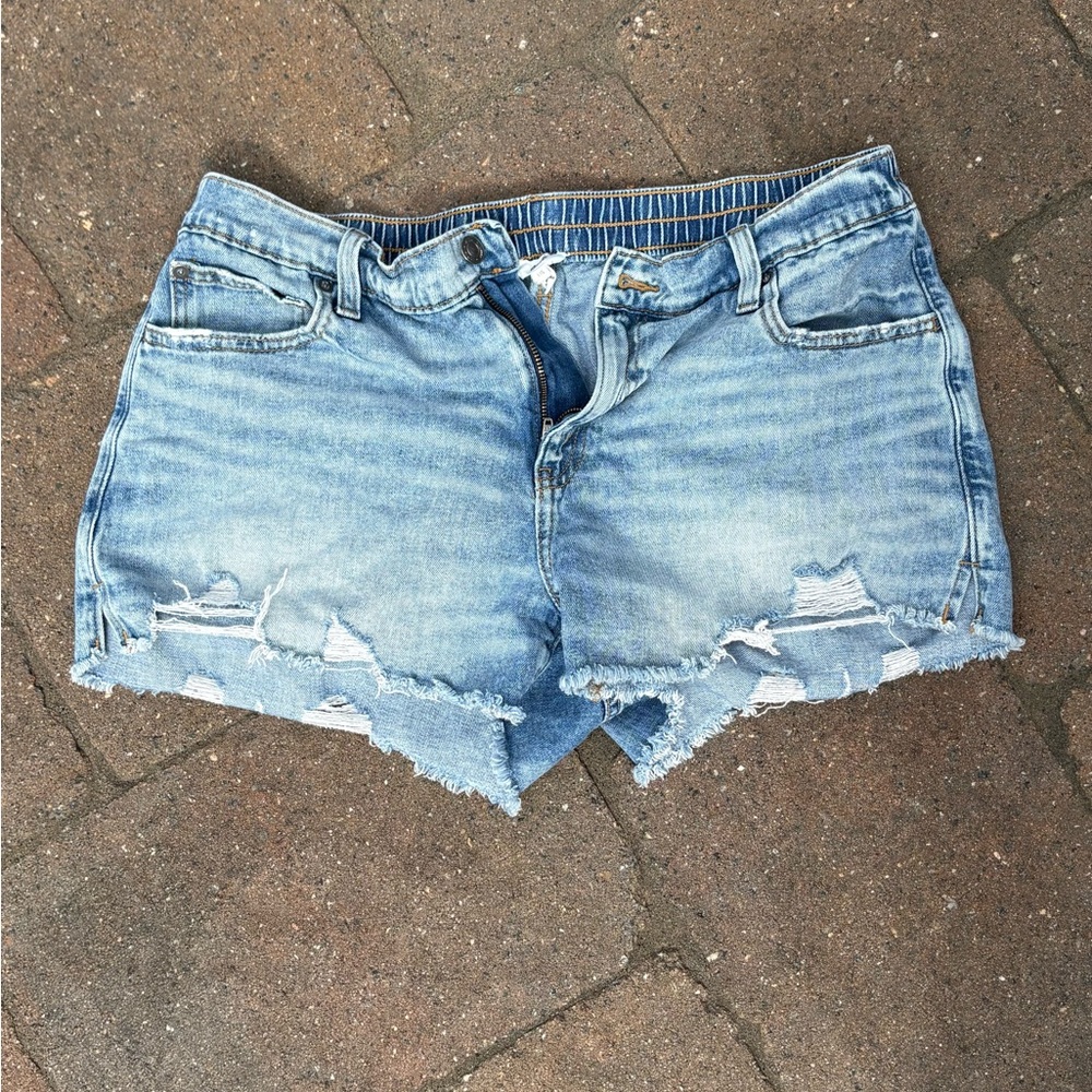 Aerie denim shorts size large gently used